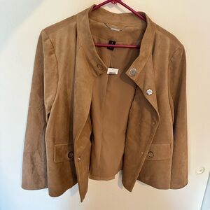 Chico’s women’s tan suede jacket